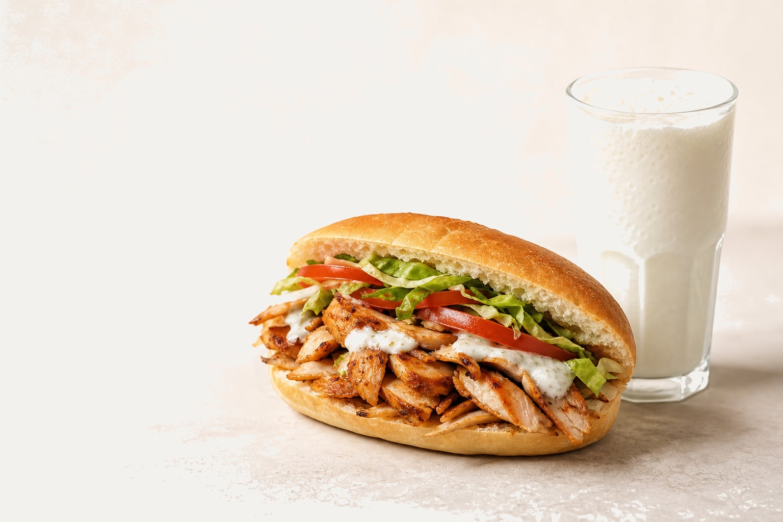 Tavukio ekmek arası ve ayran